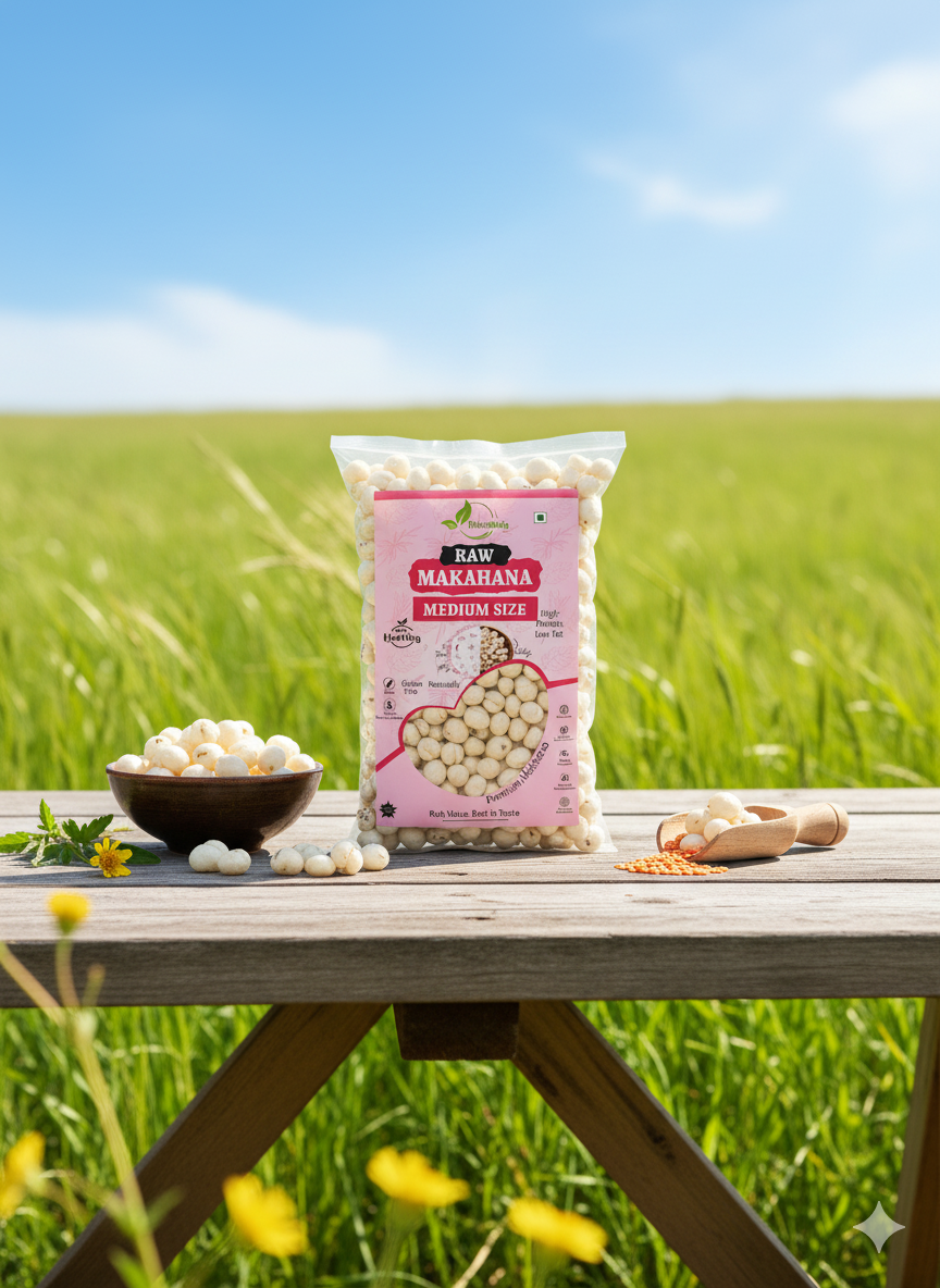 Everyday 4 Suta Medium Size Makhana ( Fox Nuts ) for Daily Household