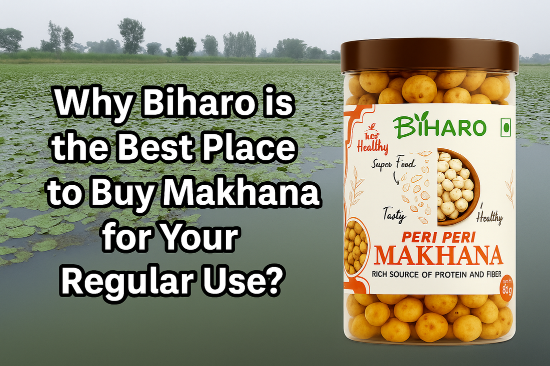Discover why Biharo is India’s top choice for premium makhana. Fresh, healthy, and delivered to your door. Try raw, roasted & flavoured options today!