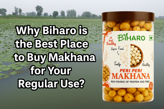 Discover why Biharo is India’s top choice for premium makhana. Fresh, healthy, and delivered to your door. Try raw, roasted & flavoured options today!