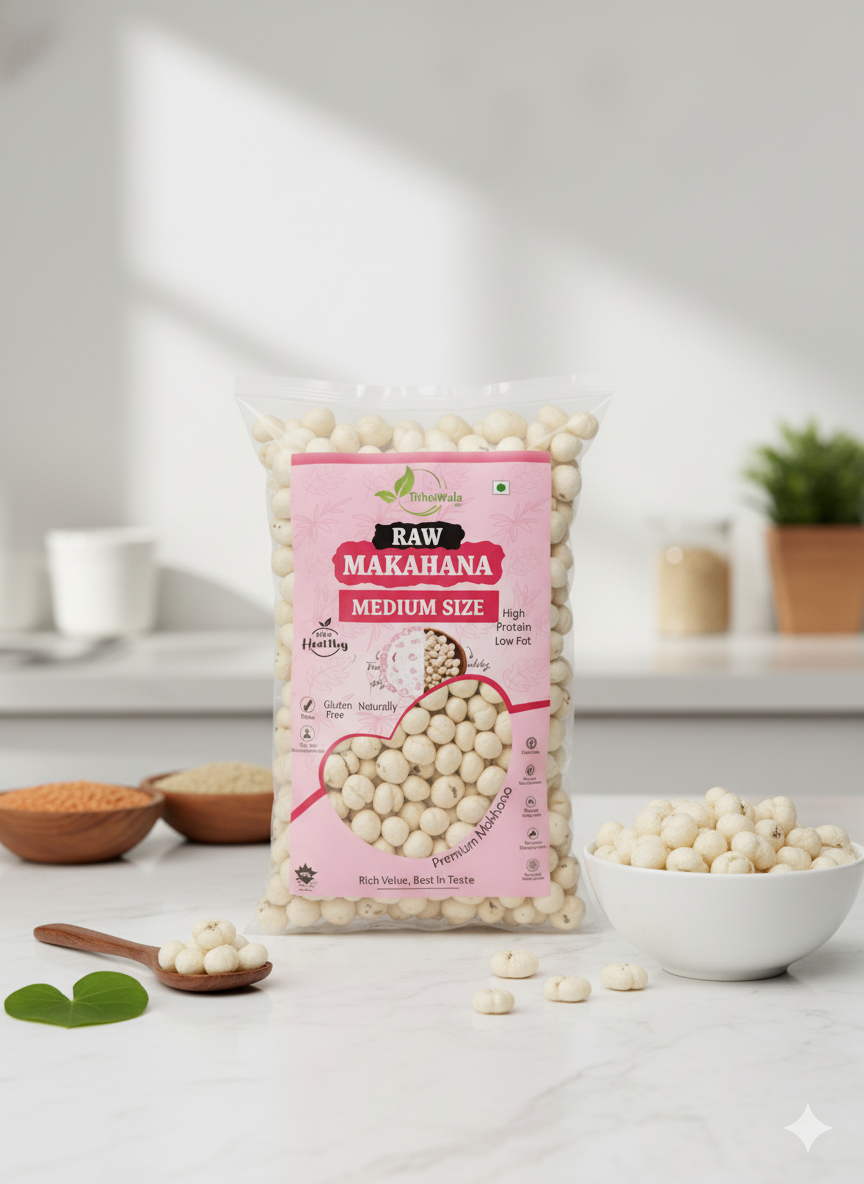 Everyday 4 Suta Medium Size Makhana ( Fox Nuts ) for Daily Household