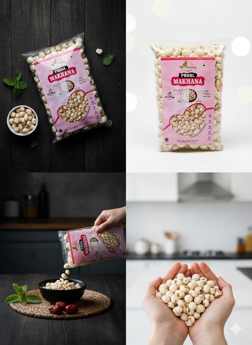 Buy 6+ Premium Jumbo Makhana Online | Healthy Makhana Directly from the Farm of Bihar