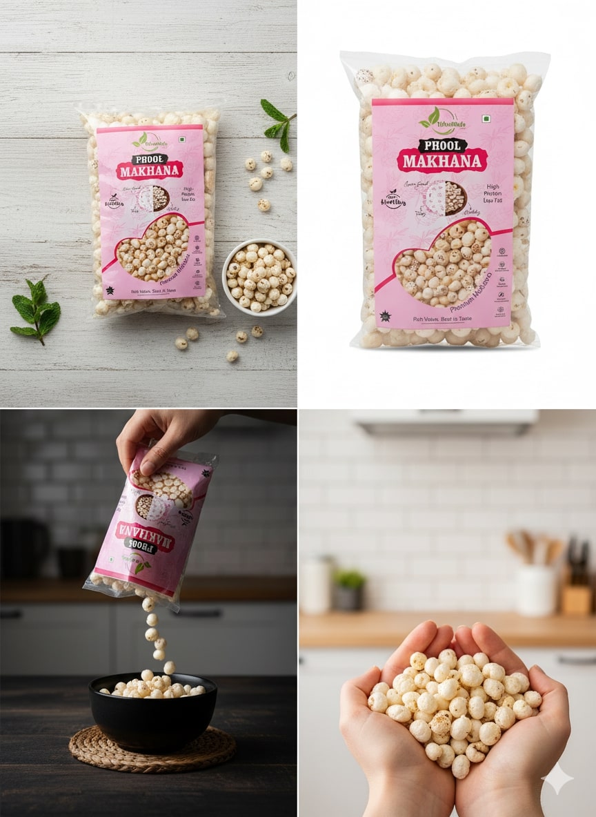 Buy 6+ Premium Jumbo Makhana Online | Healthy Makhana Directly from the Farm of Bihar