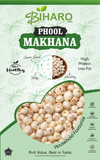 Front label of 4 Suta Phool Makhana 200g pack – premium quality fox nuts from Bihar