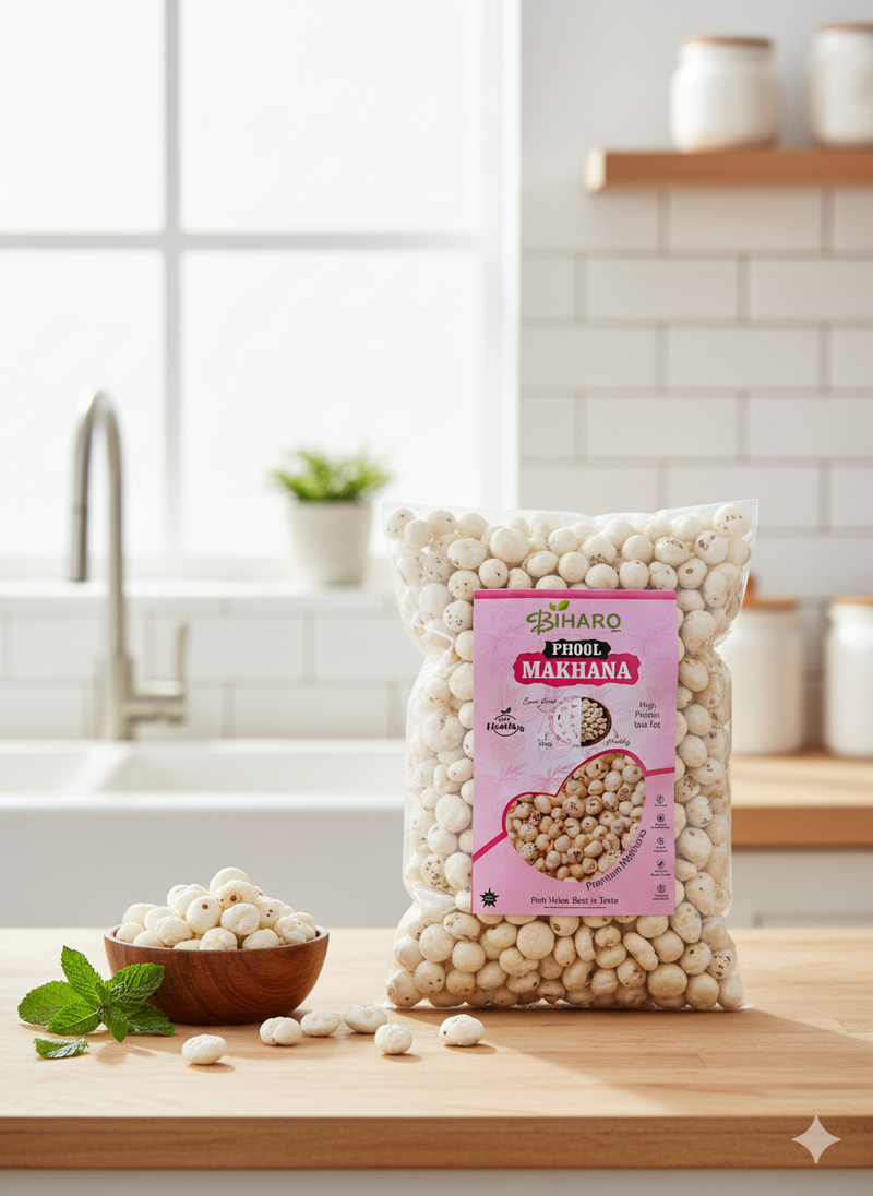 Buy 6+ Premium Jumbo Makhana Online | Healthy Makhana Directly from the Farm of Bihar